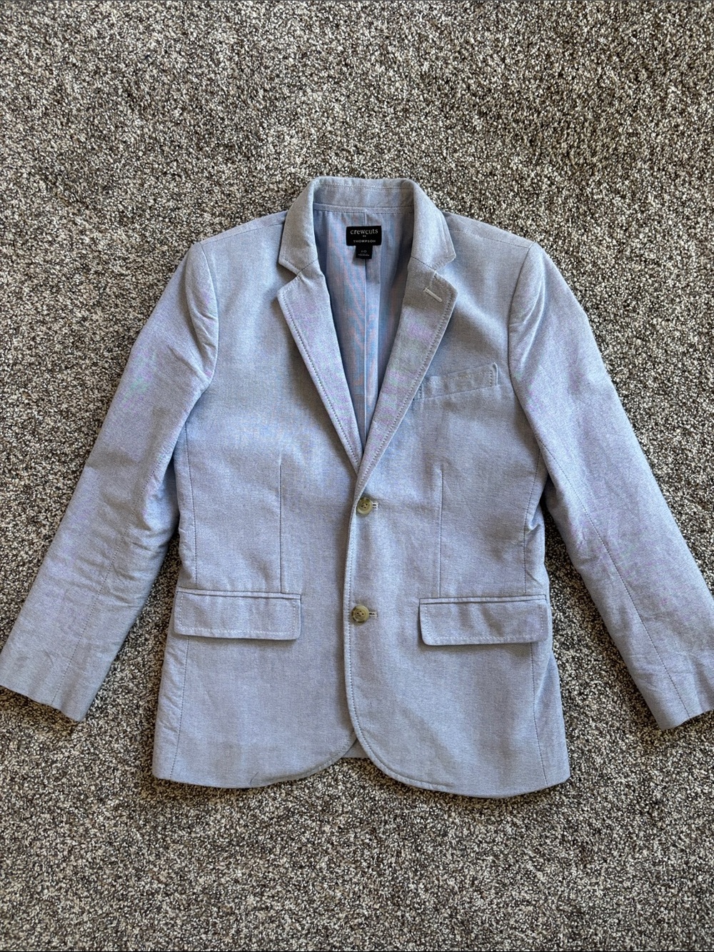 Crewcuts Thompson  Light Blue Cotton-Blend Boys Blazer size 10